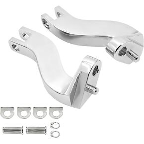 Chrome Rear Passenger Foot Peg Bracket Mount Kits for Harley Road King/Road Glide/Street Glide/Electra Glide/Touring FLHT/FLHR/FLTR/FLHX 1993-2025 Models in Kuwait