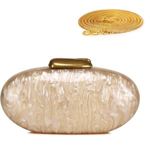 محفظة لابير من الأكريليك بمقبض رخامي وحقيبة سهرة عصرية للنساء لحفلات الزفاف الرسمية. in Kuwait