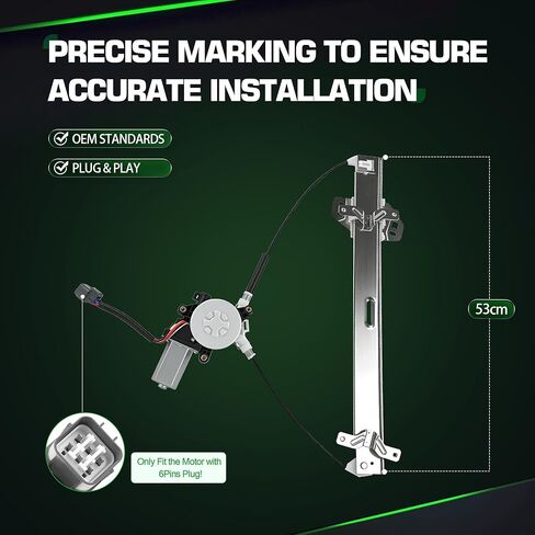 741-306 Power Window Regulator with Motor Front Left for Honda Accord 2003 2004 2005 2006 2007, Replace 72250SDAA02 in Kuwait