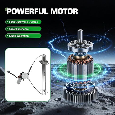 741-306 Power Window Regulator with Motor Front Left for Honda Accord 2003 2004 2005 2006 2007, Replace 72250SDAA02 in Kuwait