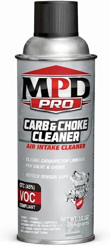 بخاخ منظف المكربن ​​والاختناق من إم بي دي - تركيبة سريعة المفعول تزيل الورنيش والعلكة والحمأة - تستعيد تدفق الهواء واستجابة الخانق - انخفاض المركبات العضوية المتطايرة، متوافقة بنسبة 45% - (عبوة من قطعة واحدة) in Kuwait