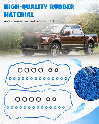 مجموعة حشية غطاء صمام المحرك مناسبة لفورد F-150 موستانج 2014 2015 2016 2017 2018 2019 2020 V8 5.0L 5.2L استبدال VS50902R، VS50836، 263-207، 263-206، 263207، ER3Z6584A, 263206, ER3Z6584B in Saudi Arabia