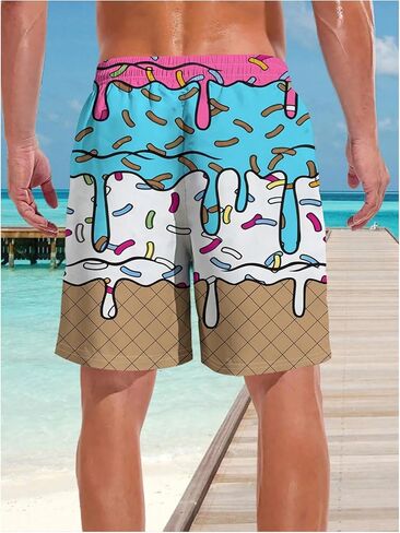 SOLY HUX Men's Beach Shorts Drawstring Waist Printed Swim Trunks Swimwear Summer Vacation Outfits in Saudi Arabia
