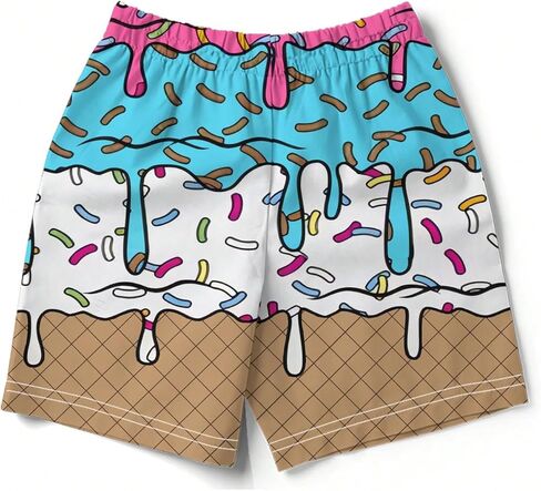 SOLY HUX Men's Beach Shorts Drawstring Waist Printed Swim Trunks Swimwear Summer Vacation Outfits in Saudi Arabia