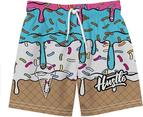 SOLY HUX Men's Beach Shorts Drawstring Waist Printed Swim Trunks Swimwear Summer Vacation Outfits in Saudi Arabia