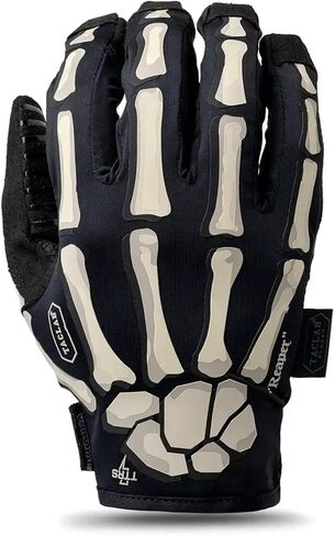 قفازات TACLAB Reaper Skeleton - قفازات ركوب فائقة القبضة وجيدة التهوية للموتوكروس، MTB، الدراجة الترابية، الطرق الوعرة، BMX، ركوب الدراجات - شاشة تعمل باللمس، خفيفة الوزن، ملائمة تمامًا in Kuwait