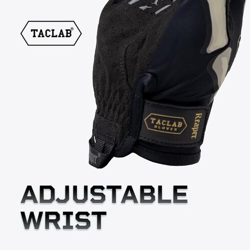 قفازات TACLAB Reaper Skeleton - قفازات ركوب فائقة القبضة وجيدة التهوية للموتوكروس، MTB، الدراجة الترابية، الطرق الوعرة، BMX، ركوب الدراجات - شاشة تعمل باللمس، خفيفة الوزن، ملائمة تمامًا in Kuwait