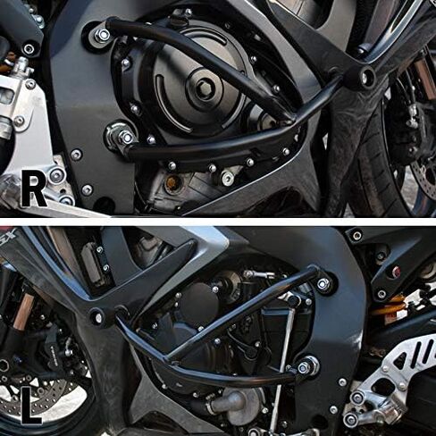 تحطم شريط المحرك الحرس ل GSXR 750 600 2006 2007 2008 2009 2010 GSX-R750 GSX-R600 دراجة نارية الوفير الإطار السقوط حامي الأسود in Kuwait
