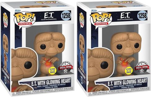 فانكو بوب! أفلام: إي.تي. 40 - ت. مع - توهج في القلب المظلم - إي.تي. The Extra Terrestrial - مجسم من الفينيل قابل للتجميع - فكرة هدية - بضائع رسمية - ألعاب للأطفال والكبار - عشاق الأفلام in Kuwait
