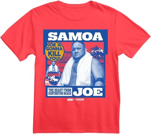 AEW x Clotheslined Samoa Joe - The Beast from Huntington Beach (Amazon Exclusive) T-Shirt in Kuwait