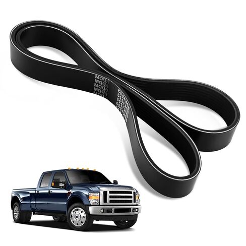 حزام محرك سيربنتين K081223 متوافق مع F-250 F-350 F-450 F-550 Super Duty 1999-2003، لـ F-650 F-750 2000-2003، لـ E-550 Econoline Super Duty 2002، للرحلة، V8 7.3L استبدال 8K1223 in Saudi Arabia