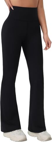 Yoga Pants Women,Leggings with Pockets High Waisted Tummy Control, Womens Flare Leggings Athletic in Saudi Arabia