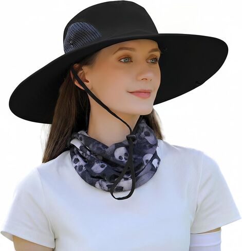 HUAMULAN Summer Sun Hat for Men Women Wide Brim Fishing Hats UV Protection in Saudi Arabia