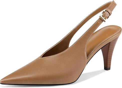 Women's Kitten Heels Pointed Closed Toe Adjustable Slingback Comfortable Pumps Shoes Elegant Wedding Dress Bridal Sexy Party in Kuwait