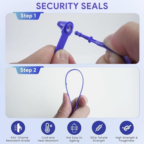 1000 Pcs Plastic Truck Trailer Door Seals, Tamper Evident Security Seals, Numbered Safety Disposable Tags for Container, Trailer, Warehouse, Blue in Saudi Arabia