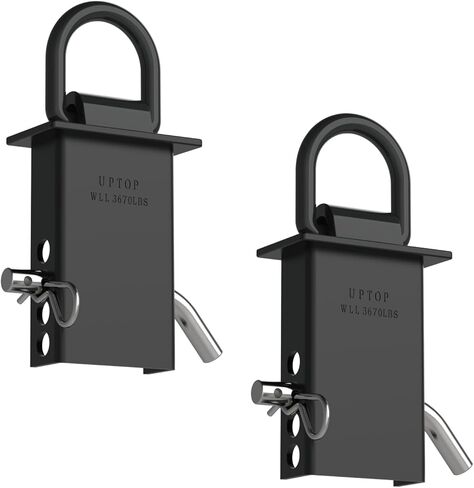 UPTOP للخدمة الشاقة على جيب المقطورة على شكل حرف D - حمل عمل 3670 رطل، قوة كسر 11000 رطل، ارتفاع قابل للتعديل مع دبوس ربط 1/2 بوصة - مناسب عالمي للشاحنات والمقطورات (عبوتان) in Kuwait