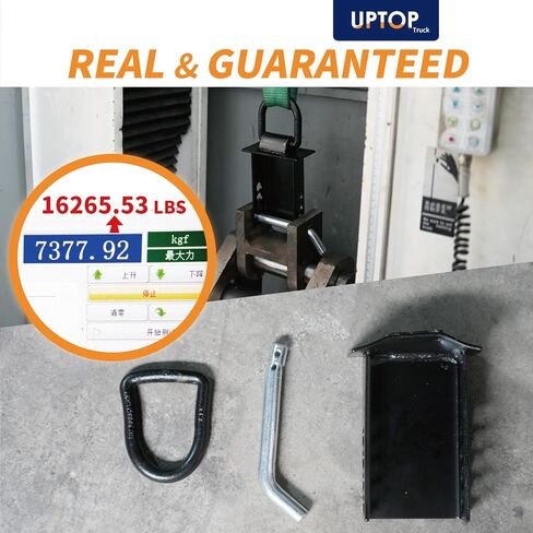 UPTOP للخدمة الشاقة على جيب المقطورة على شكل حرف D - حمل عمل 3670 رطل، قوة كسر 11000 رطل، ارتفاع قابل للتعديل مع دبوس ربط 1/2 بوصة - مناسب عالمي للشاحنات والمقطورات (عبوتان) in Kuwait