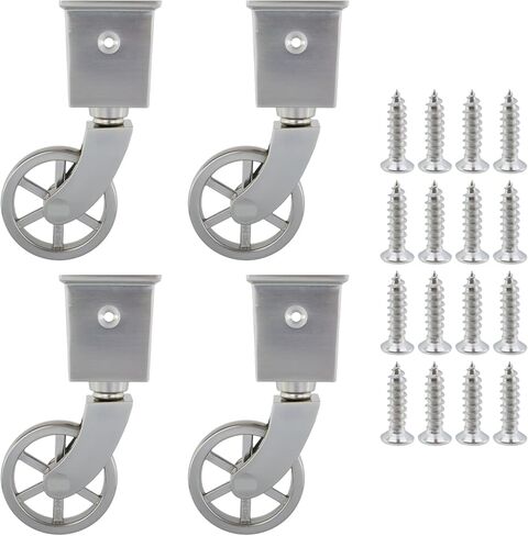 2inch Furniture Wheels Square Cup Small Casters Set of 4 Moving Caster Wheels Vintage Antique Furniture Casters Desk Chair Wheels Replacement for Wood Chair Cabinet Furniture Sofa in Kuwait