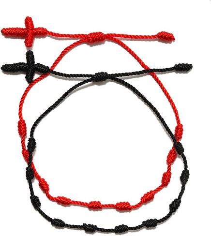 2 Pcs/Set Kabbalah String Bracelet for Good Luck for 7 Knots Braided Bracelet Jewelry for Wome C# Cotton Thread C# in Saudi Arabia