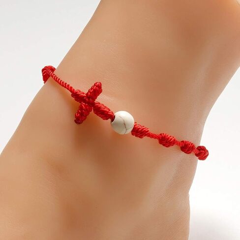 2 Pcs/Set Kabbalah String Bracelet for Good Luck for 7 Knots Braided Bracelet Jewelry for Wome C# Cotton Thread C# in Saudi Arabia
