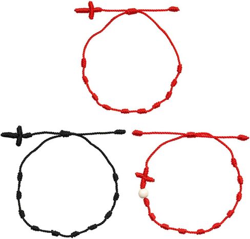 2 Pcs/Set Kabbalah String Bracelet for Good Luck for 7 Knots Braided Bracelet Jewelry for Wome C# Cotton Thread C# in Saudi Arabia