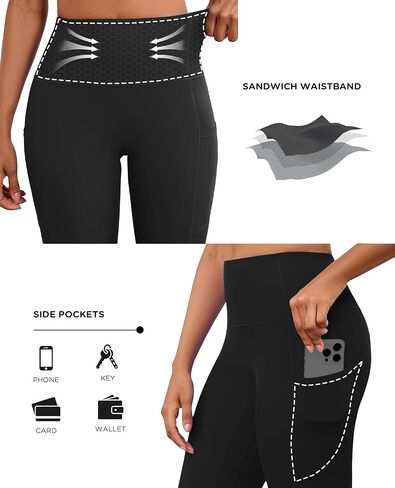 سراويل ضيقة مضغوطة بدون درزات أمامية للنساء للتحكم في البطن، سراويل يوجا ناعمة عالية الخصر in Kuwait