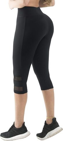 Butt Lifter Capri Sports Leggings with Internal High Waist Fajas Powernet Supplex Levanta Cola Colombianos 404BB in Saudi Arabia