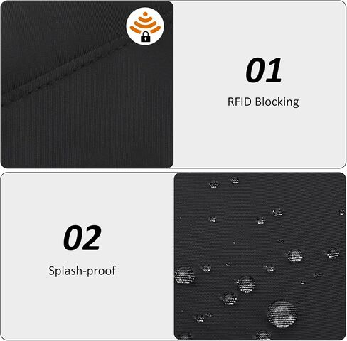 Mini Wristlet Keychain Wallet RFID Blocking Pouch with Adjustable Strap, Small Dual Layer Zipper Coin Purse Card Case, Hands-Free Compact Organizer Bag for Women Men Sports Casual, Black in Kuwait