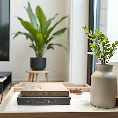 Set of 2 Decorative Books - Linen Storage Box for Coffee Table Faux Decor Boxes, for Bookshelf Fake Books for Decoration, Modern Home Decor-B2506-2PCS in Saudi Arabia