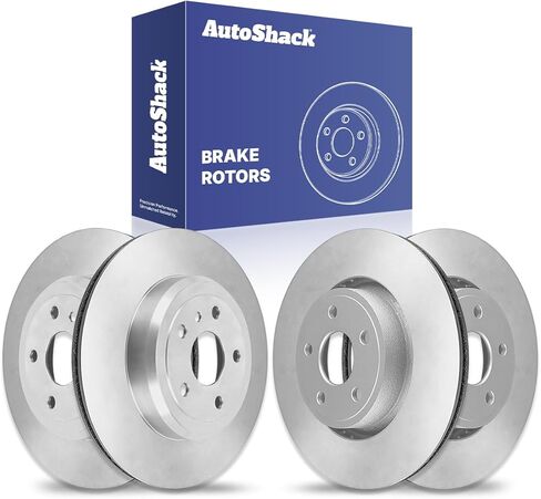 AutoShack Front & Rear Drilled & Slotted Brake Rotors Replacement for 2011-2021 Jeep Grand Cherokee 2022 Grand Cherokee WK 2011-2022 Dodge Durango AWD Black Matte Finish 4-PC Set BlackShield in Saudi Arabia