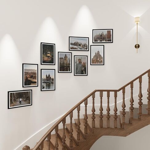 إطار ملصق Vitanly مقاس 12x18 للجدار، زجاج شبكي، يعرض صورة مقاس 11x17 مع حصيرة أو 12x18 بدون حصيرة، مادة إطار PVC، تعليق أفقي أو رأسي، عبوة واحدة، أسود in Kuwait