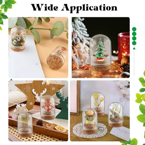 20 Pack 15ml Glass Jars Bottles Cover Decoration Bottles Clear Mini Glass Decorative Jars with Cork Stopper Base for Christmas New Year Party Favors Arts Craft Small Projects in Saudi Arabia