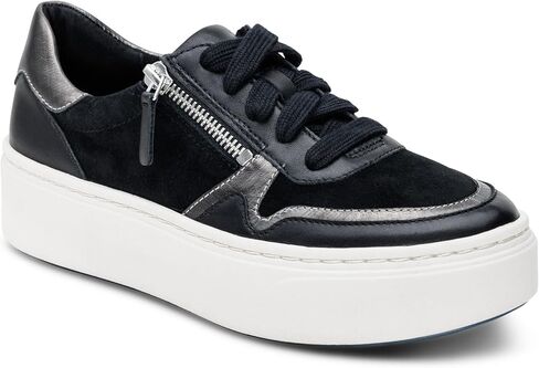 Aetrex Womens Shoes Leigh Orthopedic Arch Support Platform Sneaker – Leather Walking Shoe with UltraSky Cushioning, Side Zipper & Removable Insole in Saudi Arabia
