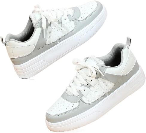 Breathable Mesh Stylish Casual Shock Absorbing Sneakers Round Toe Lace Up Low Top Thick Sole Comfort Sports Shoes for City Travel School Party Versatile Wear in Saudi Arabia