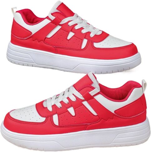 Breathable Mesh Stylish Casual Shock Absorbing Sneakers Round Toe Lace Up Low Top Thick Sole Comfort Sports Shoes for City Travel School Party Versatile Wear in Saudi Arabia