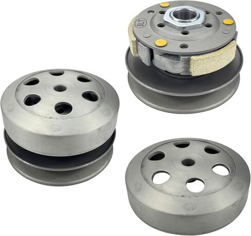 Rear Clutch Driven Pulley Assy with Clutch Bell Compatible with GY6 49cc 50cc 139QMB 139QMA Scooter Moped ATV Go-Kart 4-stroke Engines in Saudi Arabia