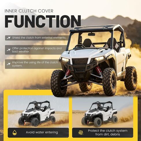غطاء القابض الداخلي الأسود متوافق مع 2014-2023 Polaris General 1000 / RZR XP 1000 / Ranger XP 900/1000، بما في ذلك Crew 900، High Lifter، Ride Command، نماذج Dynamix استبدال لـ 2635158 in Saudi Arabia