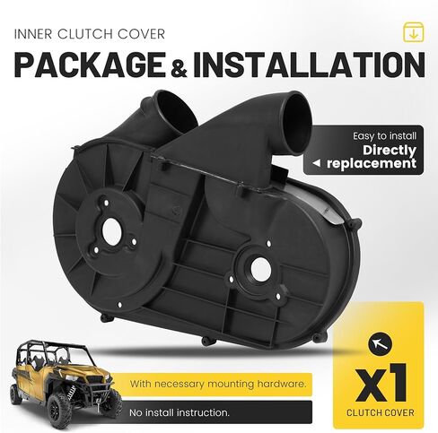 غطاء القابض الداخلي الأسود متوافق مع 2014-2023 Polaris General 1000 / RZR XP 1000 / Ranger XP 900/1000، بما في ذلك Crew 900، High Lifter، Ride Command، نماذج Dynamix استبدال لـ 2635158 in Saudi Arabia