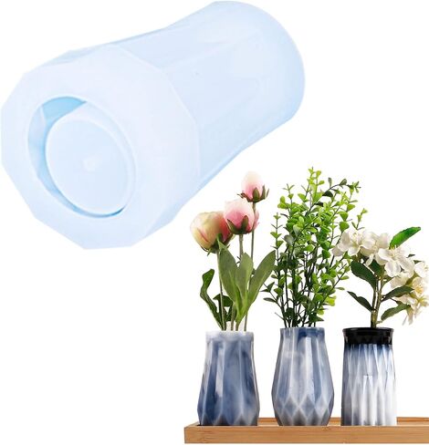 Cayway Flower Vase Resin Molds Silicone Vase Silicone Molds for Flowers Preservation, 3D DIY Making Handmade Home Display Decor Crafts in Saudi Arabia