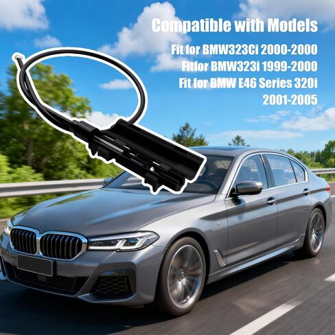 3 قطع كابلات تحرير قفل غطاء وحدة التحكم المركزية الأمامية والخلفية بدون مقابض، تناسب BMW E46 320i 323Ci 323i 325Ci 325i 325xi 328Ci 328i 330Ci 330i 330xi M3 استبدال 51238218859 51238208442 51238208630 in Kuwait