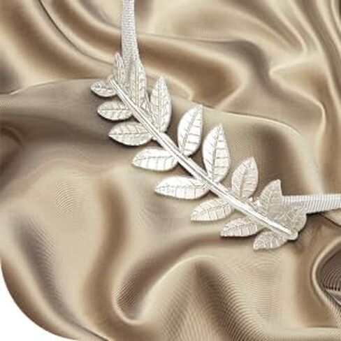 4 Pack Aluminum Alloy Spring Curtain Ties Holdback, Sliver Leaf Carving Curtain Tiebacks, for Drapes Modern Style Curtain Holdback Decor in Kuwait