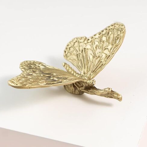 Decorative Package for Windows Home Decoration - Butterfly-Shaped Curtain Hanger Set (2 Pieces) Curtain Ties Wall Hooks Tie (Color: Gold, Size: 13.8 * 5 cm) in Saudi Arabia