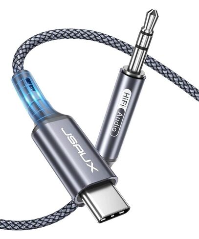 JSAUX USB C to 3.5mm Audio Aux Jack Cable 3.3ft, Aux Cord to USB C Car Cord in Kuwait