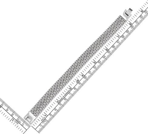 سوار شبكي منسوج من الفولاذ المقاوم للصدأ عريض للرجال من COOLSTEELANDBEYOND، مجوهرات سلسلة ربط قمح مسطحة، هدية عصرية رجالية صناعية له in Saudi Arabia