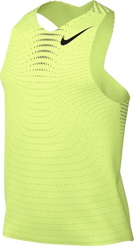 Nike AeroSwift Men's Dri-FIT ADV Running Singlet (FN4231-736, Light Lemon Twist/Black) Size Medium in Saudi Arabia