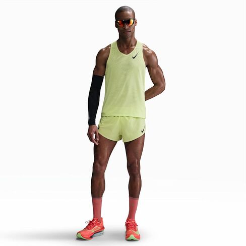 Nike AeroSwift Men's Dri-FIT ADV Running Singlet (FN4231-736, Light Lemon Twist/Black) Size Medium in Saudi Arabia