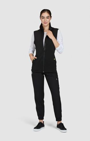KOI Smiley World x Amused Women's 2-Pocket Fleece Vest in Saudi Arabia