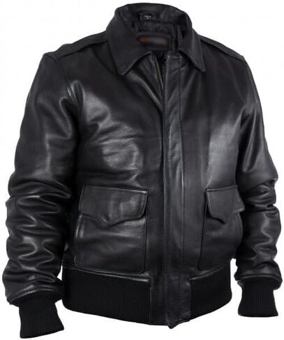 Cockpit Pilot A2 Military Jacket | RAF Aviator WWII Black Air-Force Real Sheepskin Leather Distressed Bomber Jacket in Saudi Arabia