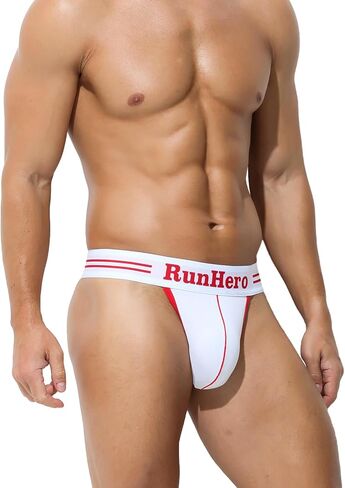 Cotton Mens Sexy Thong, Athletic Supporter Wide Band Breathable G-String Briefs Underwear for Sports or Bikini in Saudi Arabia