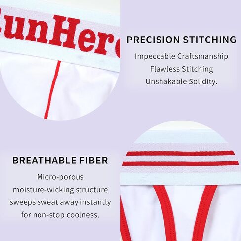 Cotton Mens Sexy Thong, Athletic Supporter Wide Band Breathable G-String Briefs Underwear for Sports or Bikini in Saudi Arabia